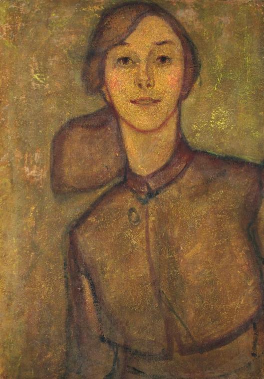 Ernestine Rotter-Peters, Selbstporträt, 1920, Öl auf Leinwand, 104 x 73 cm, Belvedere, Wien, In ...