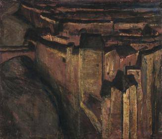 Ernestine Rotter-Peters, Stadt am Fluss, 1920-1930, Öl auf Leinwand, 81,8 × 96 cm, Belvedere, W ...