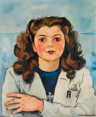 Lilly Steiner, Selbstbildnis, 1943, Öl auf Leinwand, 55 x 45 cm, Belvedere, Wien, Inv.-Nr. 1023 ...