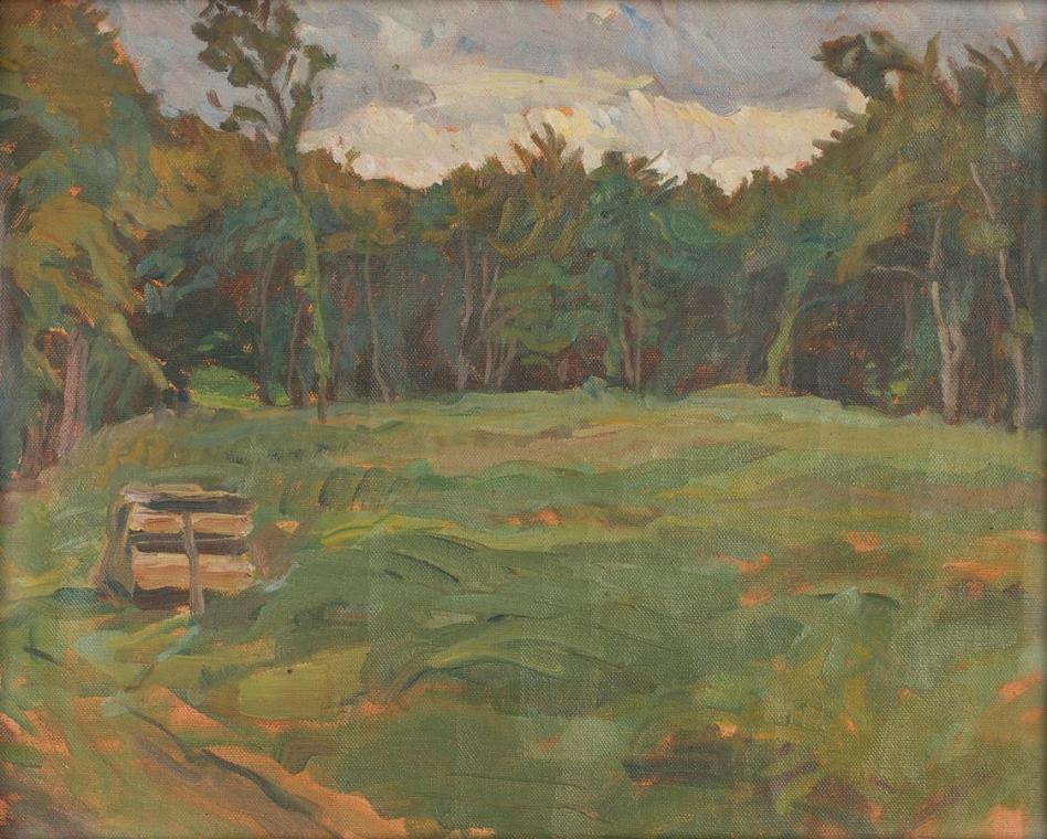 Clara Epstein, Waldlichtung, undatiert, Öl auf Leinwand, 44,5 × 56,5 cm, Belvedere, Wien, Inv.- ...