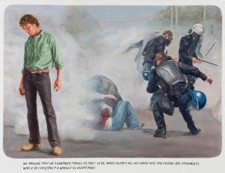 Markus Muntean, Adi Rosenblum, Untitled (We imagine that ...), 2009, Öl auf Leinwand, 135 x 176 ...