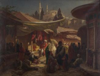 Friedrich Alois Schönn, Türkischer Bazar, um 1862/1868, Öl auf Leinwand, 98 x 130 cm, Belvedere ...