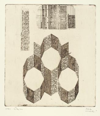 Marc Adrian, Telefongebete Nr. 6, 1955, Radierung auf Papier, 53,5 x 38 cm, Belvedere, Wien, In ...