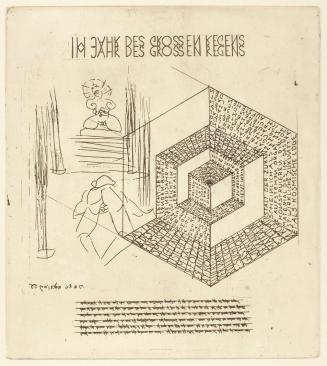 Marc Adrian, Telefongebete Nr. 2, 1955, Radierung auf Papier, 53,5 x 38 cm, Belvedere, Wien, In ...