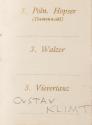 Gustav Klimt, Ballspende "Verein der Vorarlberger in Wien", 1895, Gebundenes Büchlein mit Korde ...