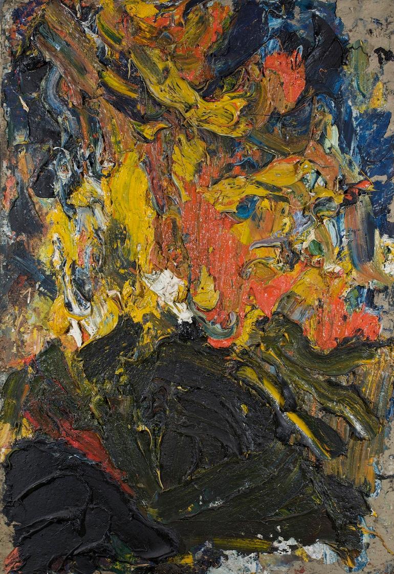 Franz Grabmayr, Feuerbild, 1987, Öl auf Leinwand, ungerahmt: 145 × 100 × 7 cm, Belvedere, Wien, ...