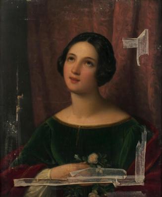 Natale Schiavone, Mädchen mit Blumen, Öl auf Leinwand, 70 x 58 cm, Belvedere, Wien, Inv.-Nr. 78 ...