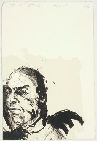 Rupert Gredler, 1. 1. 2000, 2000, Lithografie, 22 × 14,9 cm, Belvedere, Wien, Inv.-Nr. 10309b