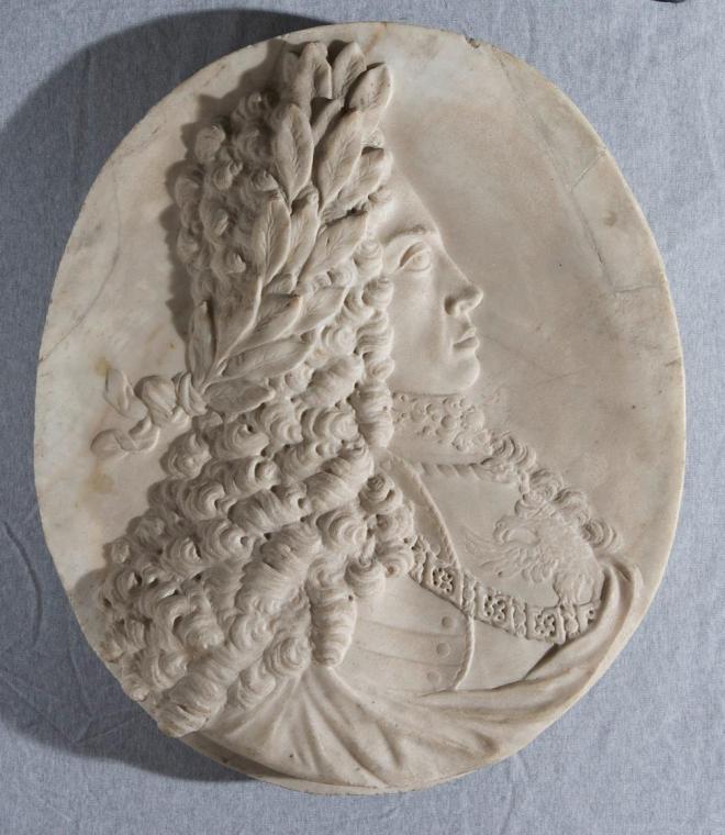 Peter Strudel, Kaiser Joseph I., um 1710, Marmor, Hochoval: 61 × 51 cm, Belvedere, Wien, Inv.-N ...