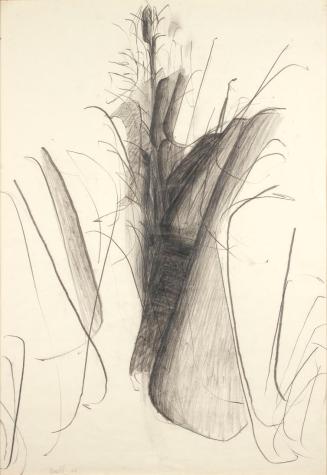 Roland Goeschl, Ohne Titel, 1965, Bleistift auf Papier, 98,5 x 68,5 cm, Belvedere, Wien, Inv.-N ...