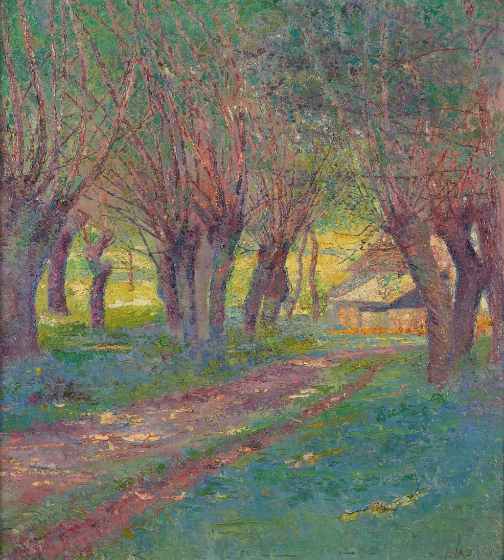 Franz Jaschke, Kopfweiden in Weyer, 1909, Öl auf Leinwand, 71 x 64 cm, Belvedere, Wien, Inv.-Nr ...