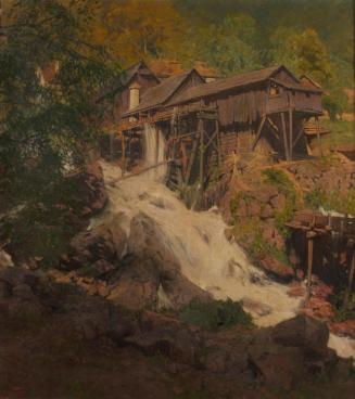Jindřich Tomec, Am Sarmingbach, 1911, Öl auf Leinwand, 120 × 108 cm, Belvedere, Wien, Inv.-Nr.  ...