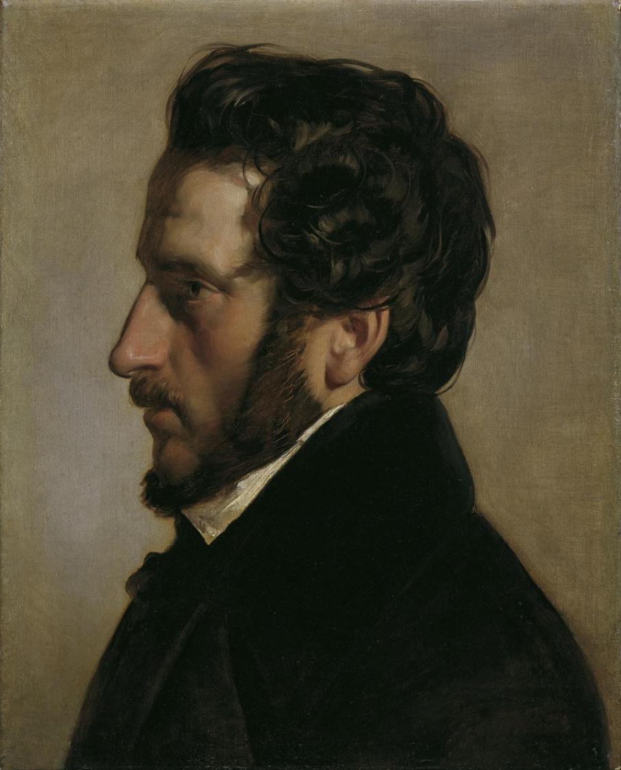 Friedrich von Amerling, Der Maler Friedrich Gauermann, 1839, Öl auf Leinwand, 48 x 40 cm, Belve ...