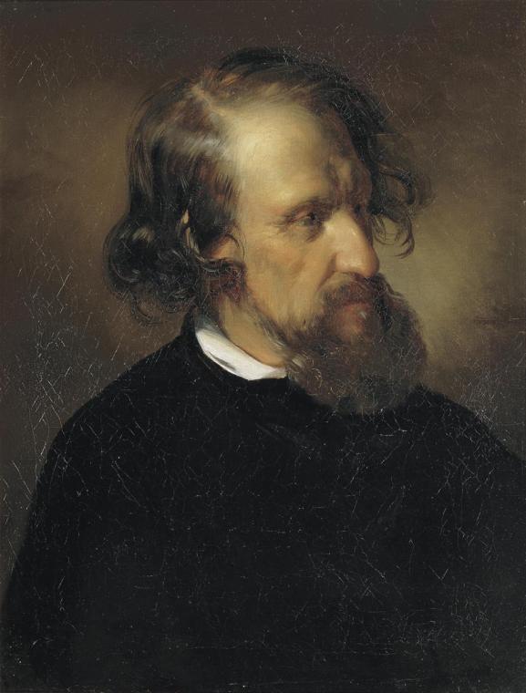 Friedrich von Amerling, Der Maler Josef Kriehuber, 1853, Öl auf Leinwand, 61 x 47,5 cm, Belvede ...