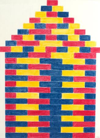 Roland Goeschl, Ohne Titel, 1976, Bleistift und Buntstift auf Papier, 39,3 × 29,3 cm, Belvedere ...