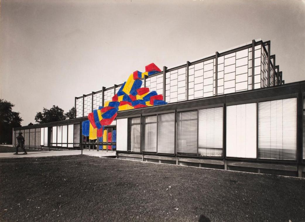 Roland Goeschl, "Interpenetration" – Fassadengestaltung im Rahmen der Einzelausstellung im Muse ...