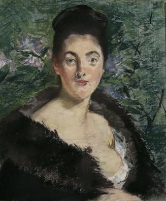 Édouard Manet, Dame im Pelz, um 1880, Pastell auf Leinwand, 55,8 x 45,8 cm,  Belvedere, Wien, I ...