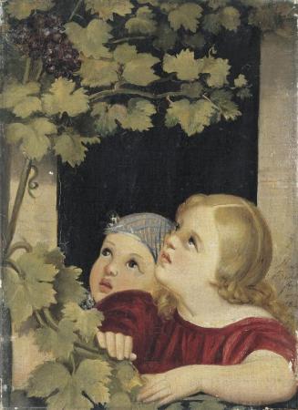 Maria Beatrice, Zwei Kinder am Fenster, 1840, Öl auf Leinwand, 30 x 22 cm, Belvedere, Wien, Inv ...