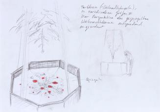 Fabian Seiz, Vorzeichnung zu Hang in tree, 2011, Bleistift auf Papier, 30 × 42,5 cm, Belvedere, ...