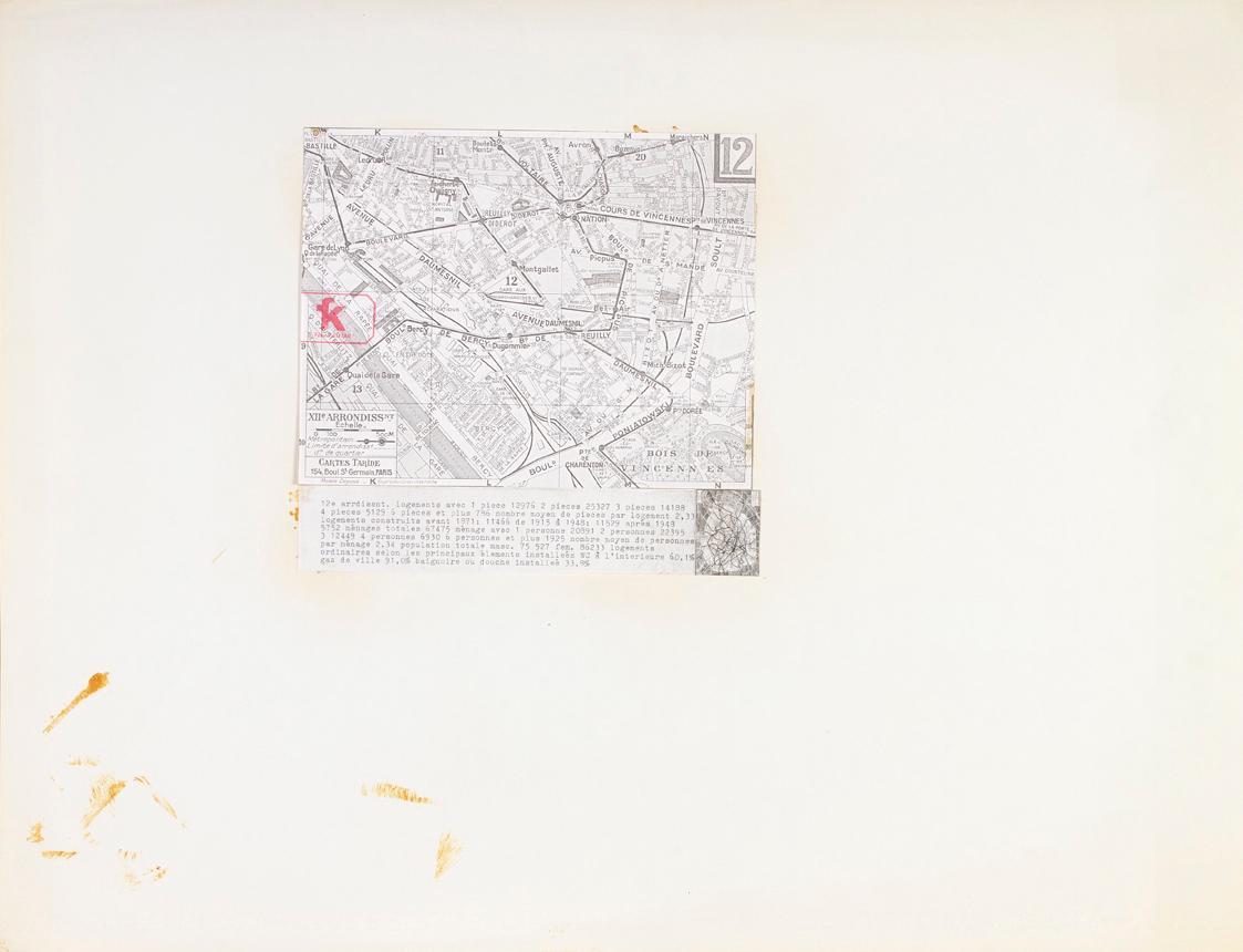 Felix Kalmar, Paris, 1970, Collage, 50 x 65 cm, Belvedere, Wien, Inv.-Nr. 10636-10
