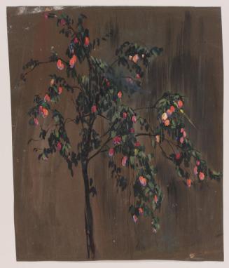 Ernestine Rotter-Peters, Bäumchen mit Früchten, vor 1930, Tempera auf Papier, 27,4 x 22,5 cm, B ...