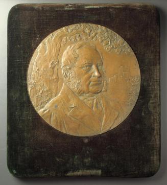 Franz Xaver Pawlik, Adalbert Stifter (Avers), Bronze, D: 15,5 cm, Belvedere, Wien, Inv.-Nr. 774