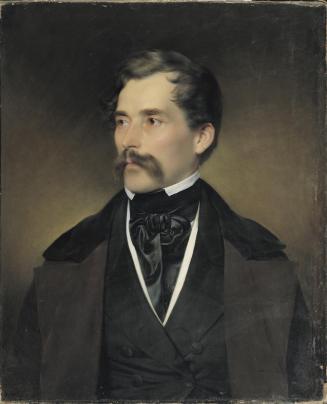Franz Eybl, Porträt eines grauhaarigen Herrn mit Schnurrbart, 1849, Öl auf Leinwand, 72 x 58,5  ...