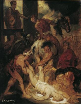 Hans Canon, Die Marter des heiligen Hippolytus, nach 1875, Öl auf Leinwand, 45 x 36 cm, Belvede ...