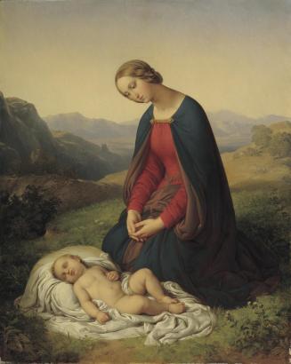 Johann Nepomuk Ender, Maria, das Kind anbetend, 1849, Öl auf Holz, 72 x 57,5 cm, Belvedere, Wie ...