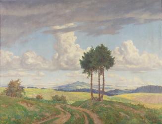 Carl Gödel, Feldweg, 1922, Öl auf Leinwand, 85 × 111 cm, Belvedere, Wien, Inv.-Nr. 10729