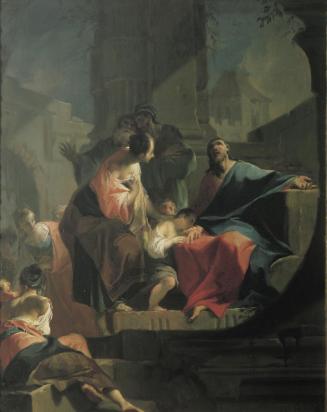 Franz Xaver Karl Palko, Christus segnet die Kinder, Öl auf Kupfer, 58 x 46 cm, Belvedere, Wien, ...