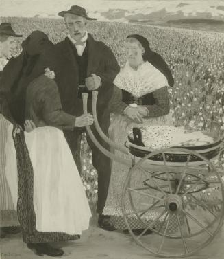 Moriz Nähr, Ferdinand Andri, Salzburger Butterbäuerinnen, 1902, Fotografie, 33 × 24,9 cm, Belve ...