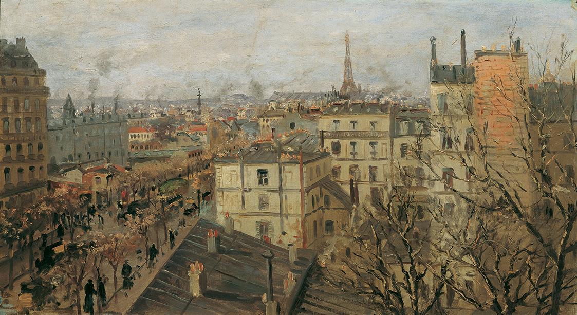 Theodor von Hörmann, Blick auf Paris, 1890, Öl auf Leinwand, 46 x 81 cm, Belvedere, Wien, Inv.- ...