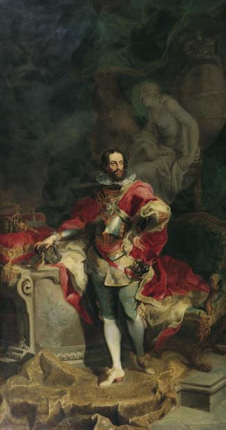 Franz Anton Palko, Kaiser Ferdinand I., um 1760, Öl auf Leinwand, 380 x 215 cm, Belvedere, Wien ...