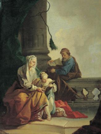 Daniel Gran, Unterweisung Mariens durch Joachim und Anna, um 1746/1747, Öl auf Leinwand, 48 x 3 ...
