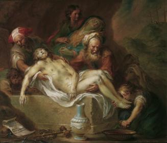 Martin Johann Schmidt, Grablegung Christi, um 1780, Öl auf Kupfer, 28 x 33 cm, Belvedere, Wien, ...