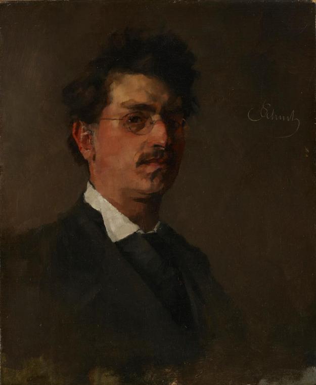 Carl Schuch, Selbstporträt, um 1875/1876, Öl auf Leinwand, 56 x 46 cm, Belvedere, Wien, Inv.-Nr ...