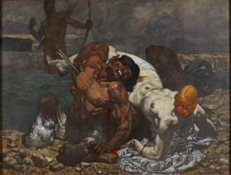 Alexander Rothaug, Nessus, um 1930, Öl auf Leinwand, 140 x 187 cm, Belvedere, Wien, Inv.-Nr. 40 ...