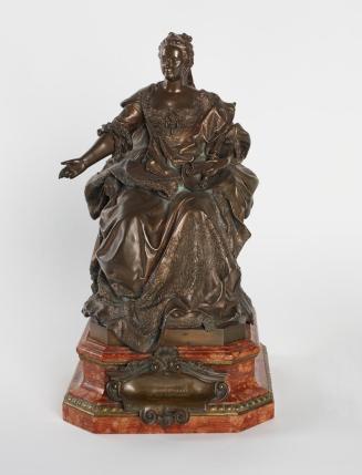 Caspar von Zumbusch, Reduktion des Denkmals für Kaiserin Maria Theresia, 1894, Bronze auf rotma ...
