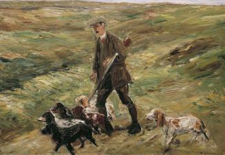 Max Liebermann, Jäger in den Dünen, 1913, Öl auf Leinwand, 70,5 x 100,5 cm, Belvedere, Wien, In ...