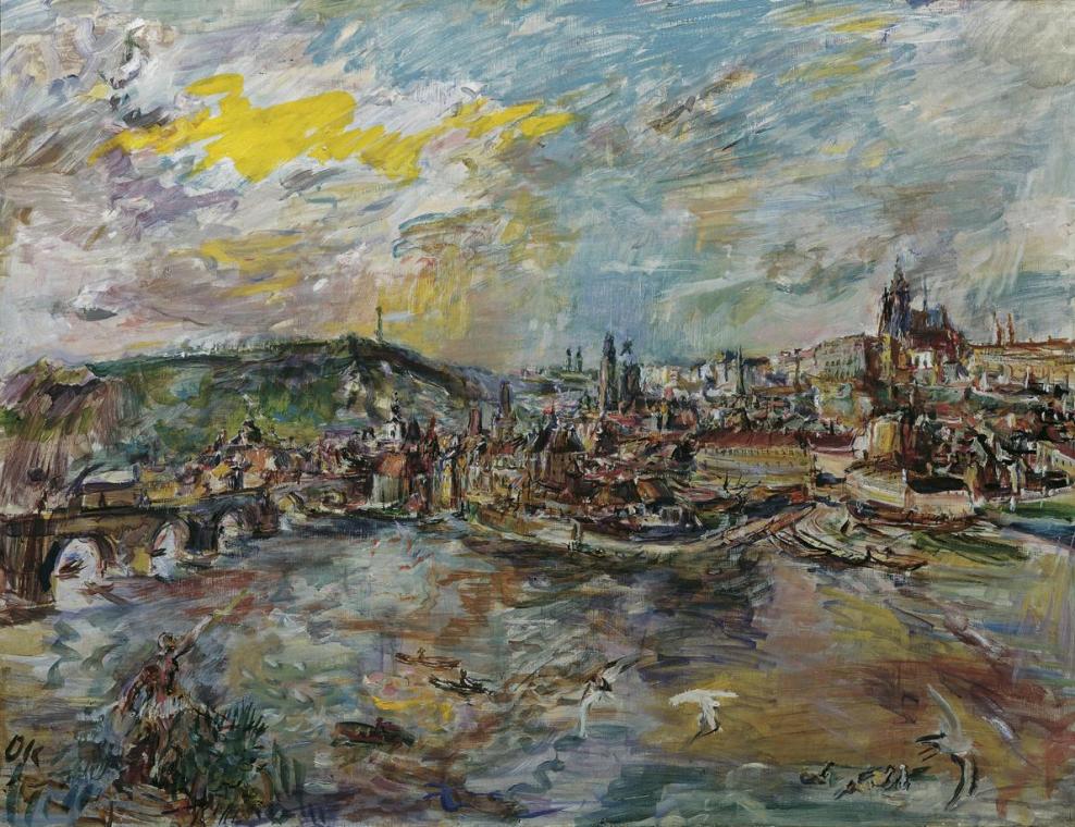 Oskar Kokoschka, Der Prager Hafen, 1936, Öl auf Leinwand, 91 x 117 cm, Belvedere, Wien, Inv.-Nr ...
