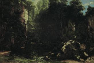 Gustave Courbet, Der schattige Bach, um 1865, Öl auf Leinwand, 92,7 x 133,3 cm, Belvedere, Wien ...