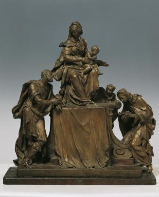 Lorenzo Mattielli, Die Heilige Sippe, 1736, Terrakotta, bronziert, 61 x 59,5 x 25,5 cm, Belvede ...