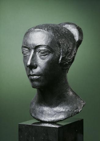Charles Despiau, Madame H. Levy, 1923, Bronze, Farbe der Patina: sehr dunkles, fast schwarzes G ...