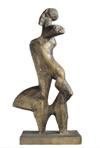 Josef Pillhofer, Radfahrerin, 1951, Bronze, 56 cm, Artothek des Bundes, Dauerleihgabe im Belved ...