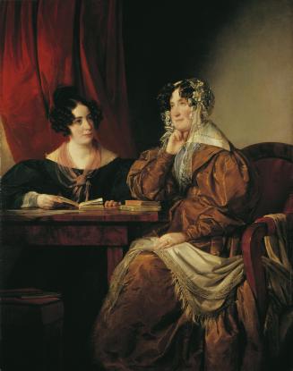 Friedrich von Amerling, Henriette Baronin Pereira-Arnstein mit ihrer Tochter Flora, 1833, Öl au ...