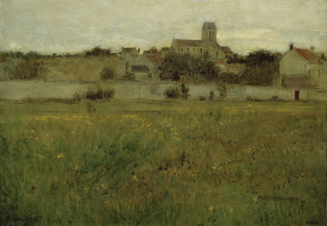 Eugen Jettel, Ansicht von Auvers-sur-Oise, um 1894, Öl auf Leinwand, 33,5 x 46,7 cm, Belvedere, ...