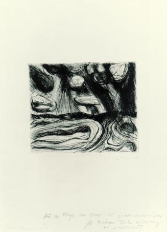 Robert Keil, Aus der Folge "Meer" IV, 1969, Kaltnadelradierung, Plattenmaße: 20 x 23,5 cm, Belv ...
