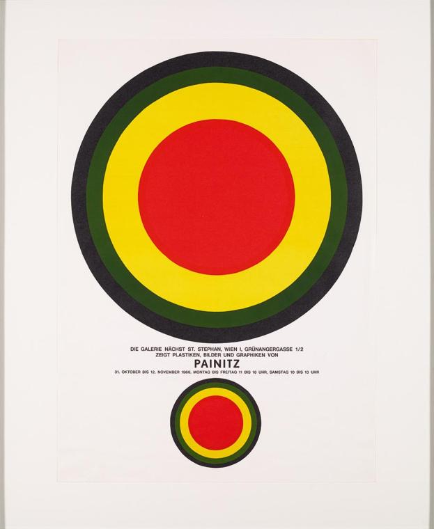 Hermann Painitz, Ausstellungsplakat Galerie nächst St. Stephan, 1968, Siebdruck, 69,5 x 49,7 cm ...
