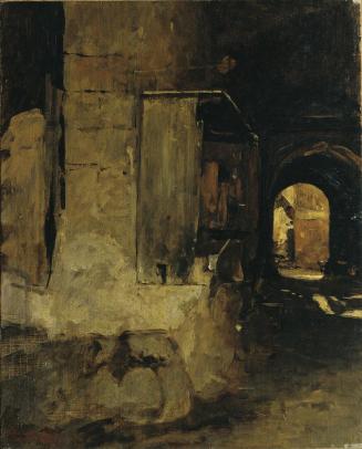 Leopold Carl Müller, Tor eines arabischen Hauses, Öl auf Leinwand, 47,5 x 38 cm, Belvedere, Wie ...